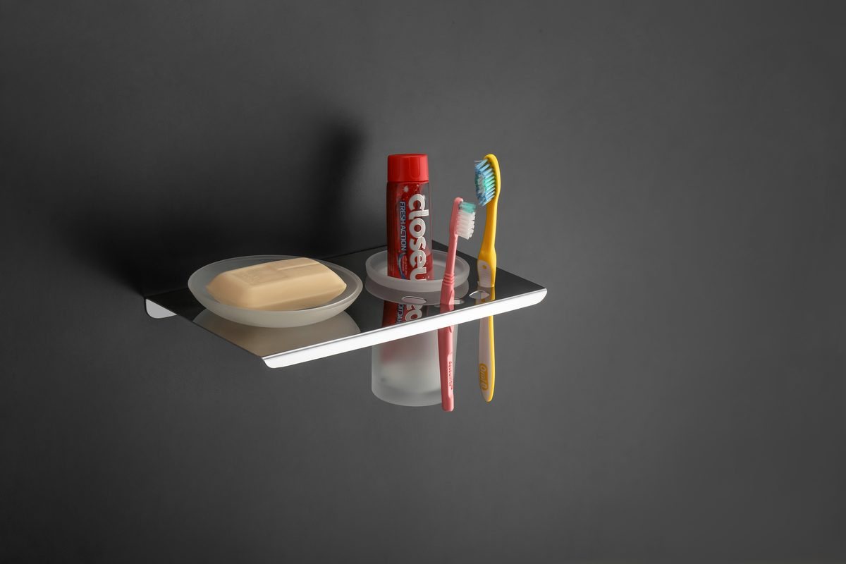 Soap Dish With Tooth Brush Holder - Bath Racks & Holders | Verenza