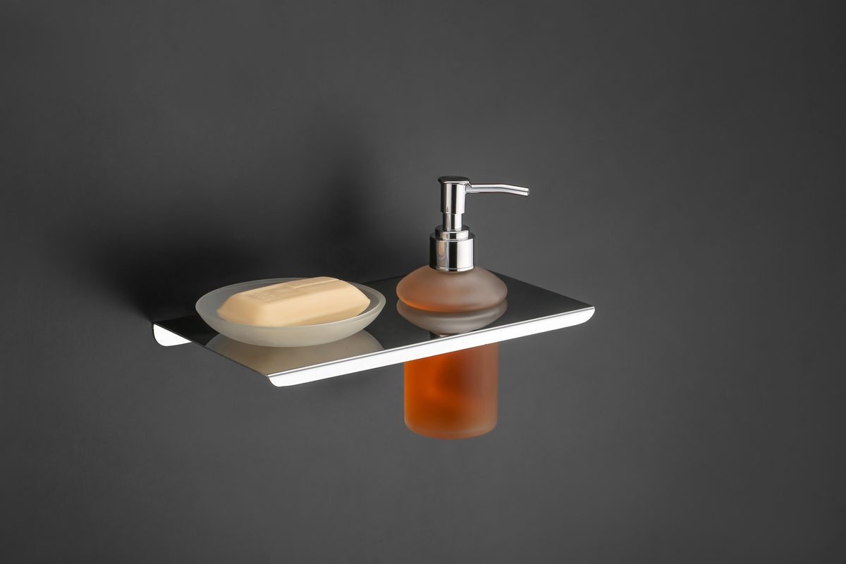 Soap Dish With Liquid Dispenser - Bath Racks & Holders | Verenza