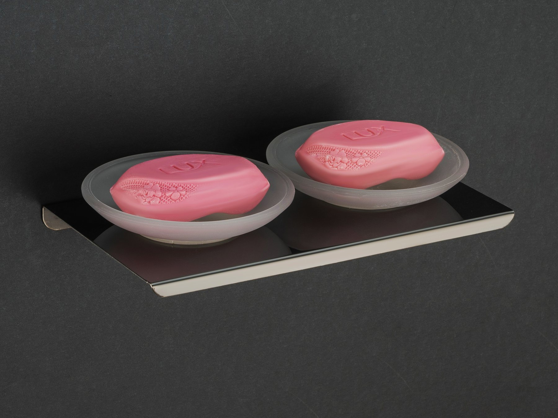 Double Soap Dish - Black