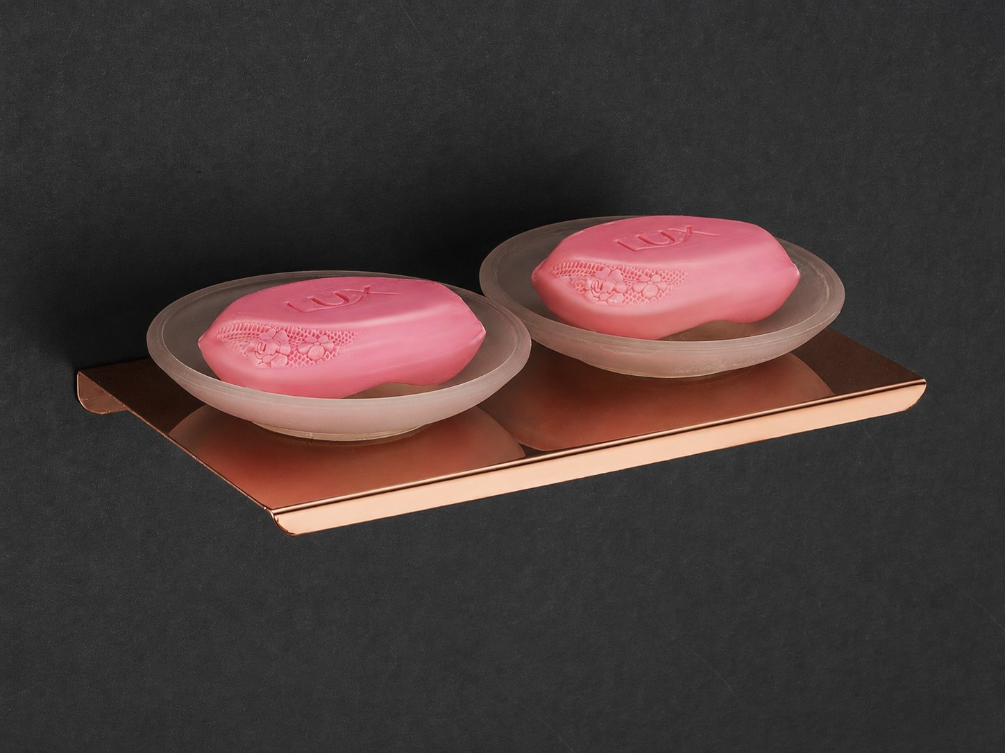 Double Soap Dish - Rose Gold