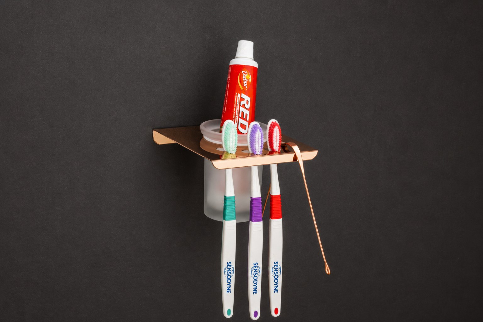 Single One Tooth Brush Holder - Rose Gold