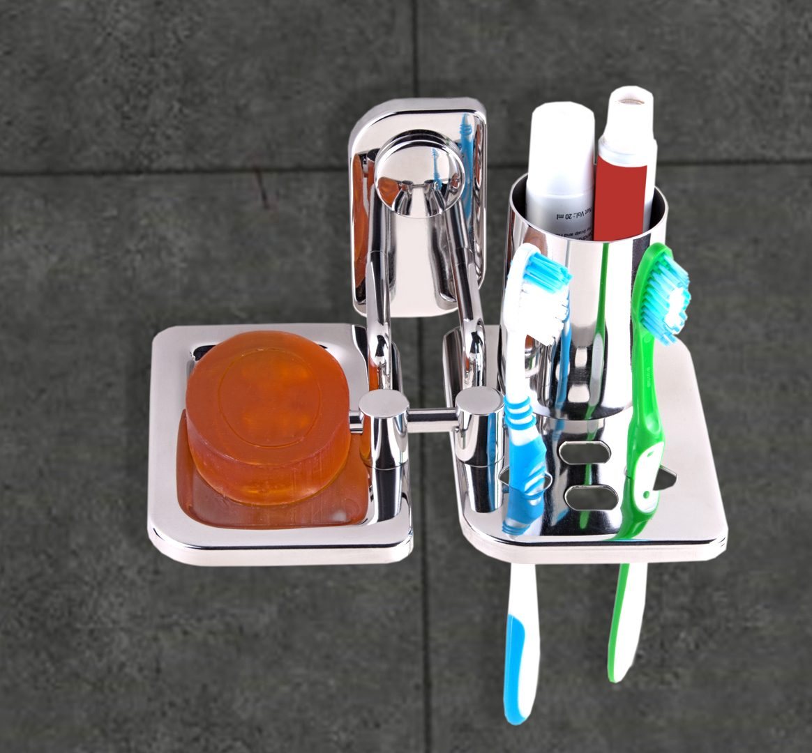 Soap Dish With Tooth Brush Holder - Corner & Multipurpose Shelves | Verenza
